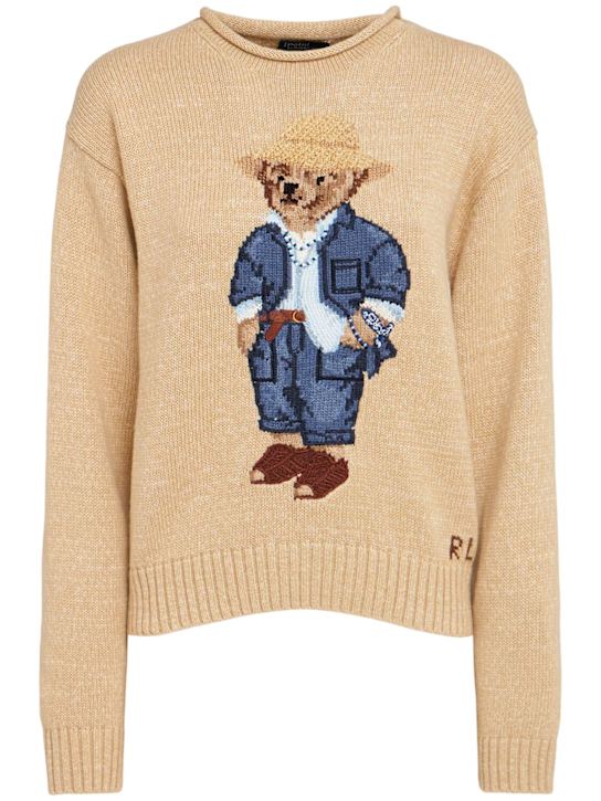 Polo Ralph Lauren: Maglia in cotone Bear - women_0 | Luisa Via Roma