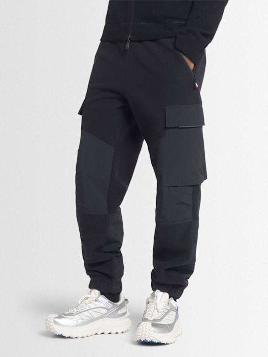 Moncler: Trailgrip GTX leather sneakers - Matt Silver - men_1 | Luisa Via Roma