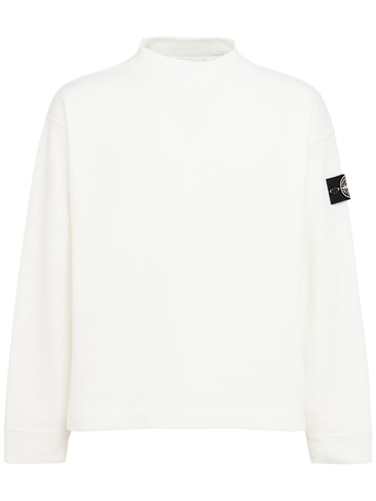 Stone Island: Raw Beauty cotton sweatshirt - Natural - men_0 | Luisa Via Roma