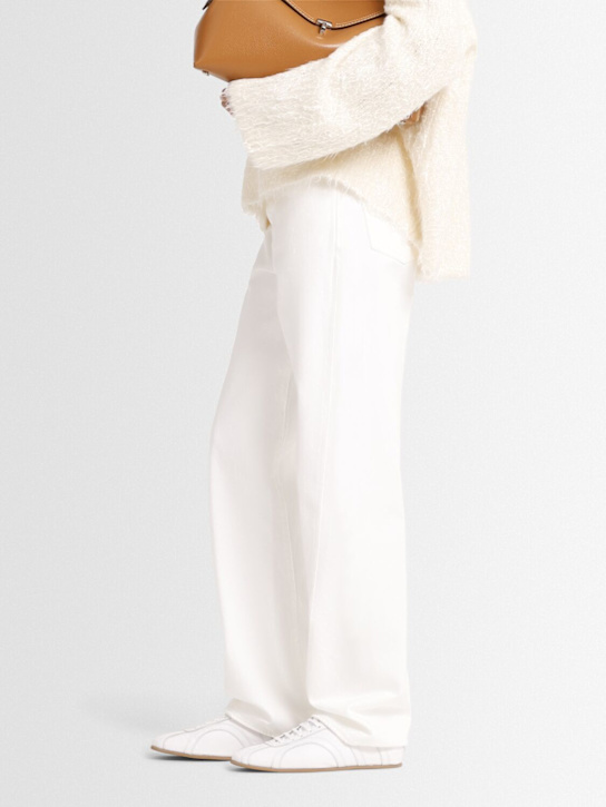 Toteme: Canvas lace-up sneakers - White - women_1 | Luisa Via Roma