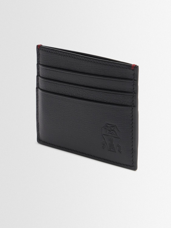 Brunello Cucinelli: Logo leather card holder - men_1 | Luisa Via Roma