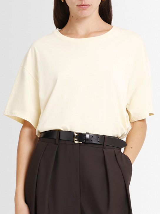 Déhanche: Mini Hutch leather belt - Black/Gold - women_1 | Luisa Via Roma
