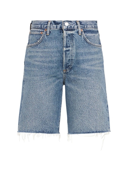 Agolde: Shorts de denim de algodón - Azul - women_0 | Luisa Via Roma