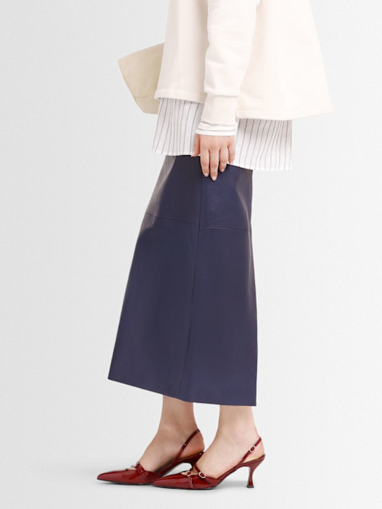 Alohas: 75mm Joelle leather pumps - Burgundy - women_1 | Luisa Via Roma