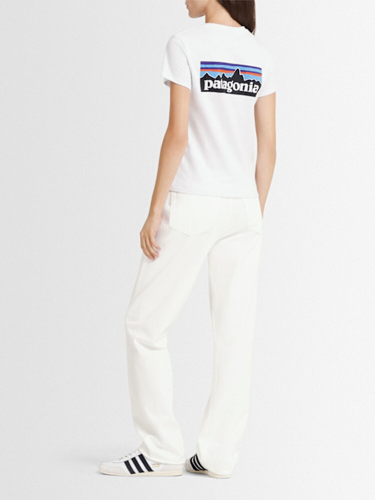 Patagonia: P-6 Logo cotton blend t-shirt - women_1 | Luisa Via Roma