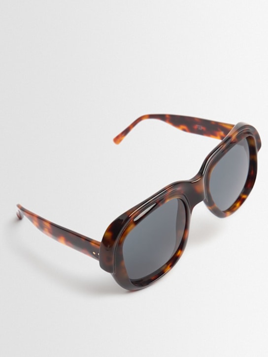 Dries Van Noten: Lunettes de soleil en acétate DVN 217 - Marron/Multi - men_1 | Luisa Via Roma