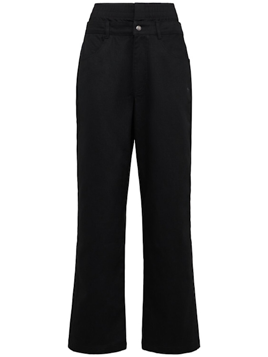 adidas Originals: Firebird Utility denim pants - ブラック - women_0 | Luisa Via Roma