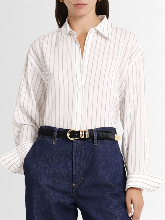 Déhanche: Hollyhock ponyskin belt - Black Cavallino - women_1 | Luisa Via Roma