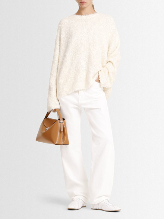 Toteme: Boxy silk knit sweater - women_1 | Luisa Via Roma