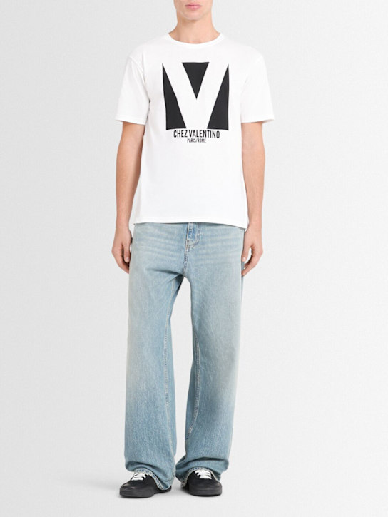 Valentino: Chez Valentino コットンジャージーTシャツ - men_1 | Luisa Via Roma