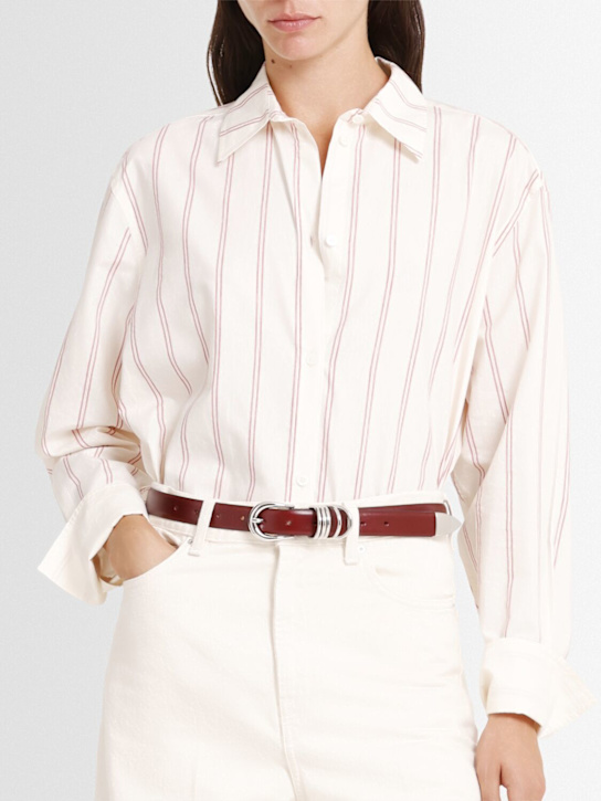 Déhanche: Hollyhock suede belt - Bordeaux / Silv - women_1 | Luisa Via Roma