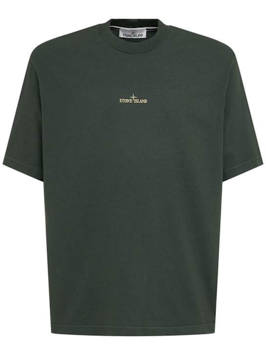 Stone Island: S/s cotton jersey t-shirt - men_0 | Luisa Via Roma