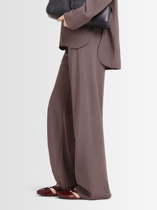 Alohas: Ravena Rift leather ballerina flats - Burgundy - women_1 | Luisa Via Roma