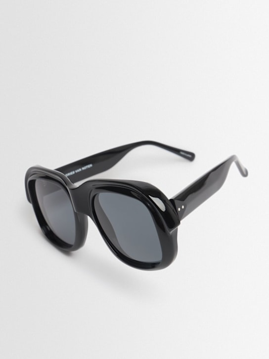 Dries Van Noten: DVN 217 acetate sunglasses - Black - men_1 | Luisa Via Roma