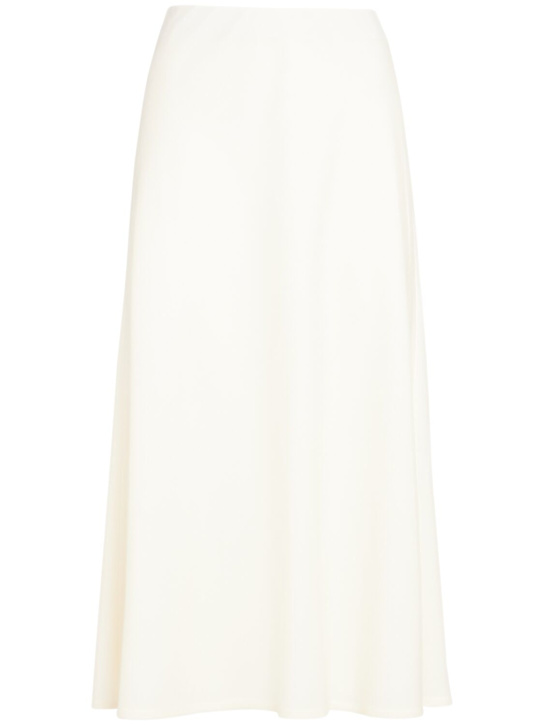 Brunello Cucinelli: Falda midi de lana - Blanco - women_0 | Luisa Via Roma