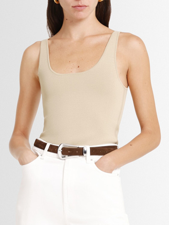 Déhanche: Colette suede belt - Chocolate - women_1 | Luisa Via Roma