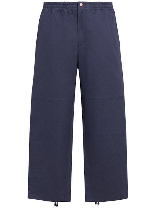 Moncler Genius: Moncler x Gilga Farm cotton blend pants - Navy - men_0 | Luisa Via Roma