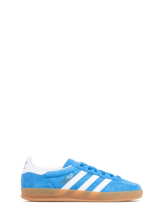 adidas Originals: Sneakers Gazelle con cordones - Azul/Blanco - kids-boys_0 | Luisa Via Roma