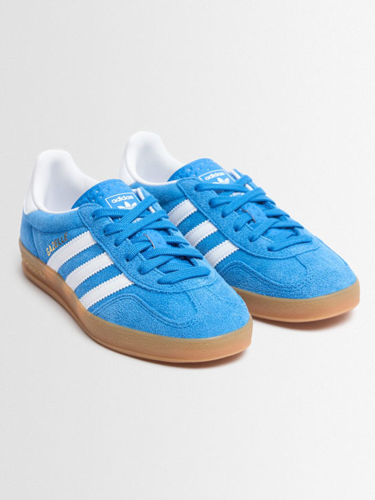 adidas Originals: Sneakers Gazelle con cordones - Azul/Blanco - kids-boys_1 | Luisa Via Roma