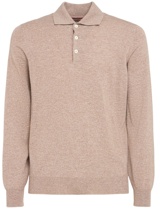 Brunello Cucinelli Cashmere knit l/s polo