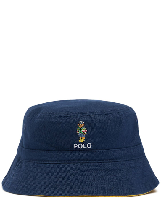 Polo Ralph Lauren: Cappello bucket in cotone con ricamo - kids-girls_0 | Luisa Via Roma