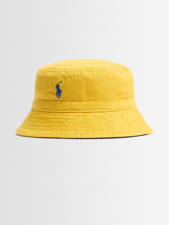Polo Ralph Lauren: Cappello bucket in cotone con ricamo - kids-girls_1 | Luisa Via Roma