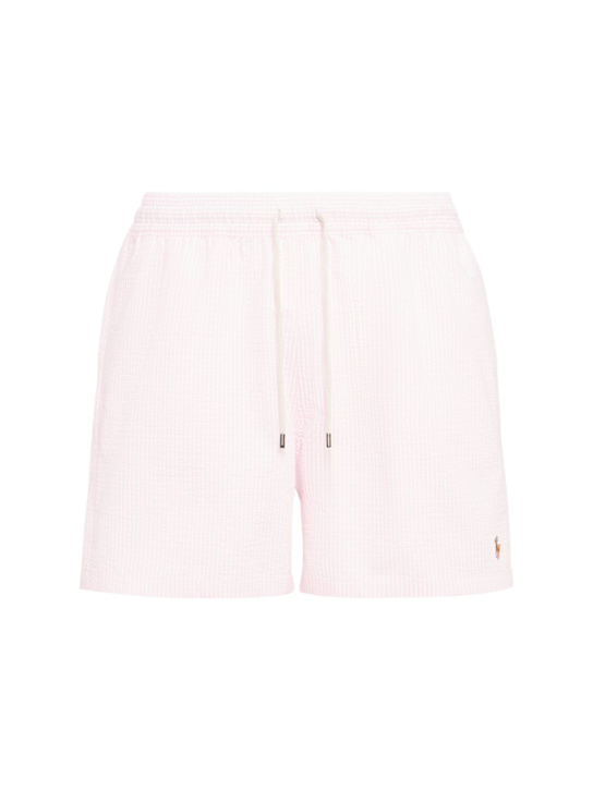 Polo Ralph Lauren: Badeshorts aus Seersucker „Traveler“ - men_0 | Luisa Via Roma