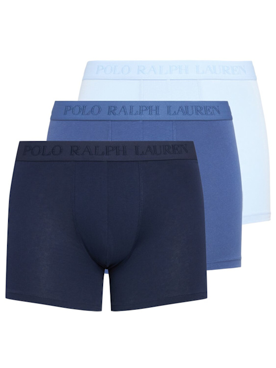 Polo Ralph Lauren: Pack of 3 logo stretch cotton boxers - men_0 | Luisa Via Roma