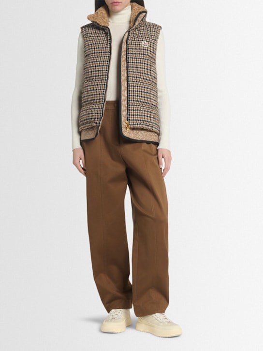 Moncler: Touvet wool blend down vest - women_1 | Luisa Via Roma