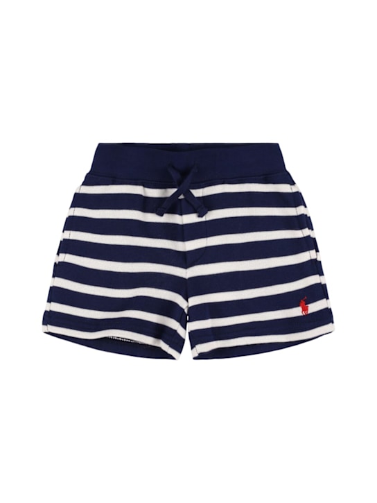 Polo Ralph Lauren: Shorts in felpa di cotone con stampa - kids-boys_0 | Luisa Via Roma