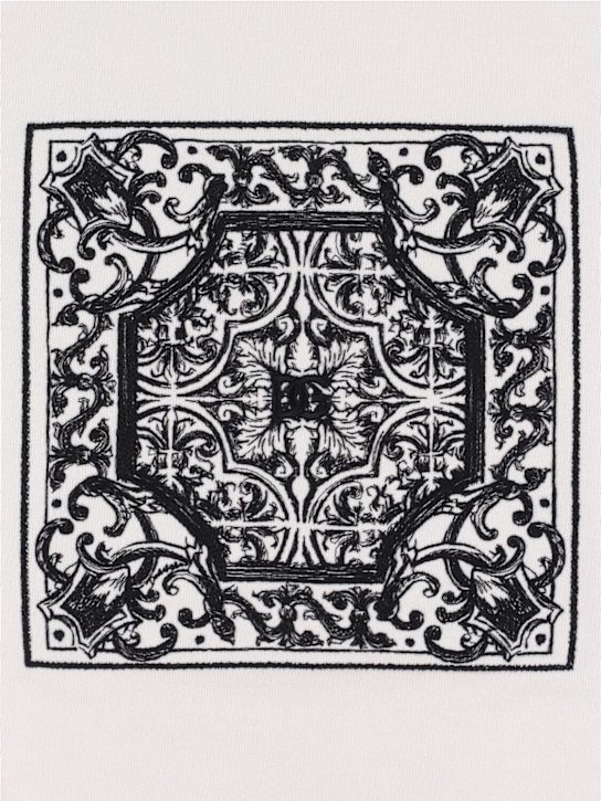 Dolce&Gabbana: Cotton sweatshirt - White/Black - kids-boys_1 | Luisa Via Roma