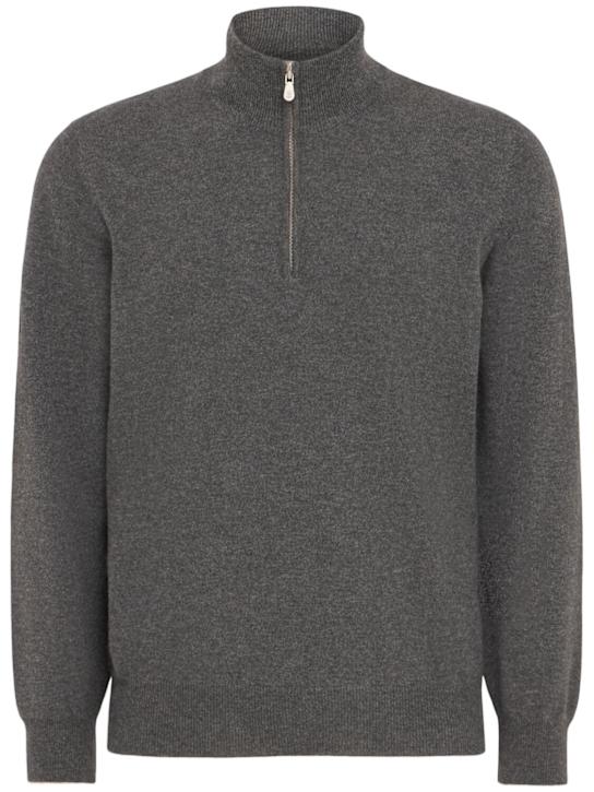 Brunello Cucinelli: Cashmere turtleneck sweater - men_0 | Luisa Via Roma