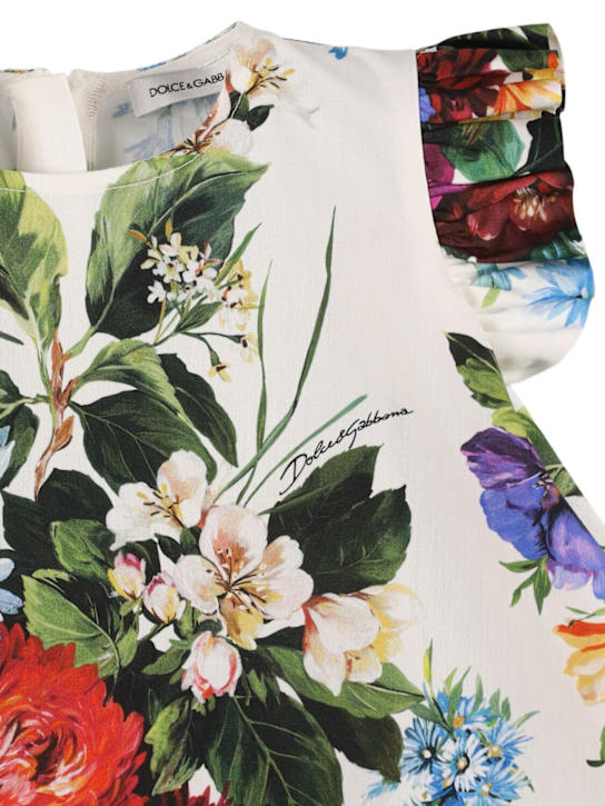 Dolce&Gabbana: Printed cotton poplin dress - マルチカラー - kids-girls_1 | Luisa Via Roma