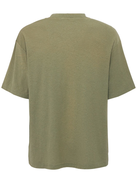 Acne Studios: Exford 1996 s/s cotton jersey t-shirt - Olive Green - men_1 | Luisa Via Roma