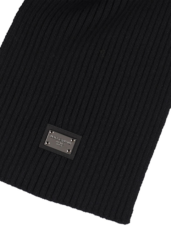 Dolce&Gabbana: Wool knit scarf - ブラック - kids-boys_1 | Luisa Via Roma