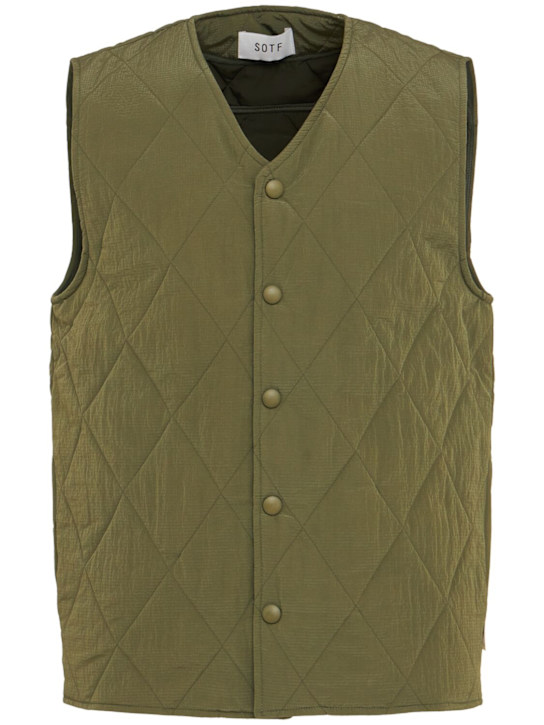 SOTF: Puffer vest - Green - men_0 | Luisa Via Roma