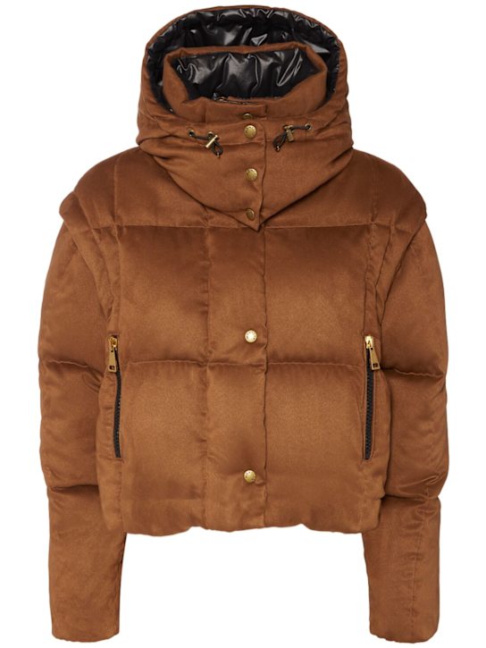 Moncler: Paterne tech down jacket - women_0 | Luisa Via Roma