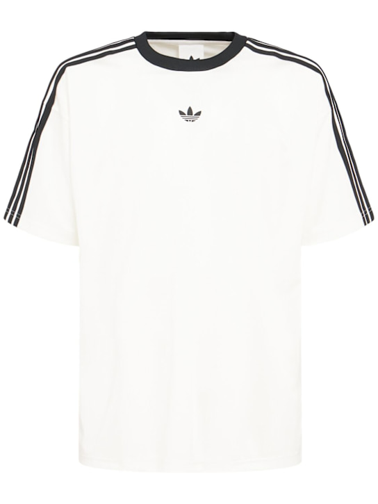 adidas Originals: Jacquard jersey t-shirt - White - men_0 | Luisa Via Roma