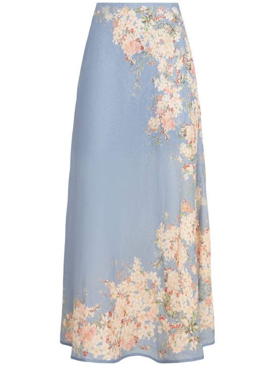 Zimmermann: Cascadian bias linen maxi skirt - women_0 | Luisa Via Roma