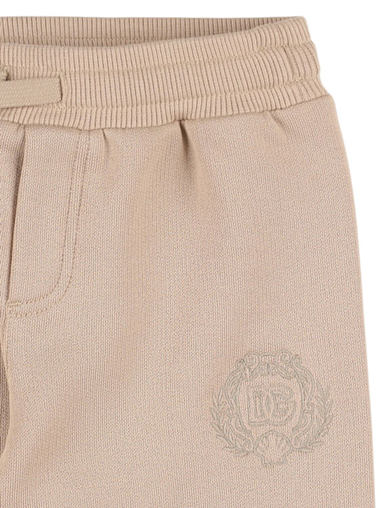 Dolce&Gabbana: Cotton sweatpants - Beige - kids-boys_1 | Luisa Via Roma