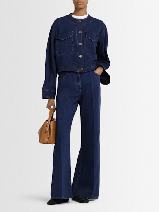 Forte_forte: Cotton denim overshirt - women_1 | Luisa Via Roma