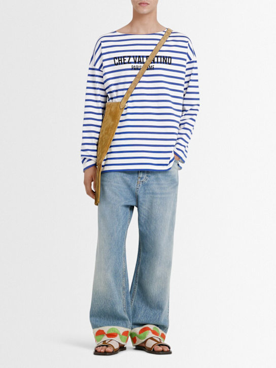 Valentino: Straight denim pants - Medium Blue - men_1 | Luisa Via Roma