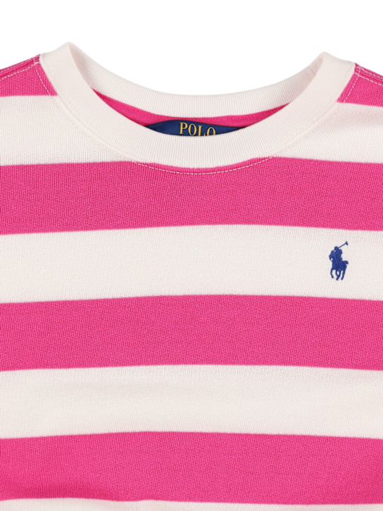 Polo Ralph Lauren: コットンブレンドスウェットシャツ - ホワイト/フクシャ - kids-girls_1 | Luisa Via Roma