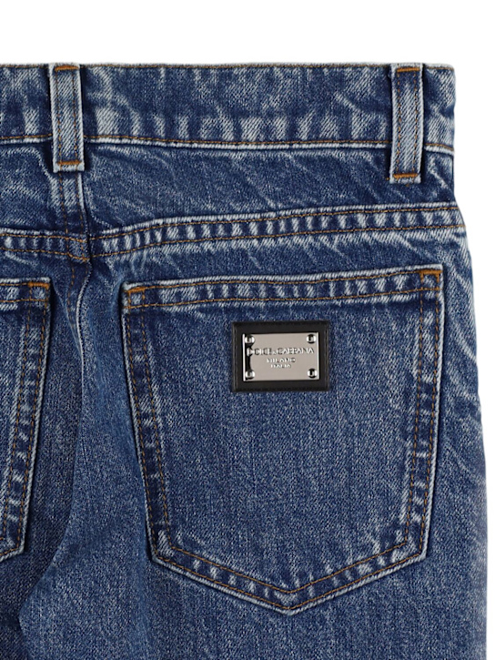 Dolce&Gabbana: Jeans de algodón - Azul - kids-boys_1 | Luisa Via Roma
