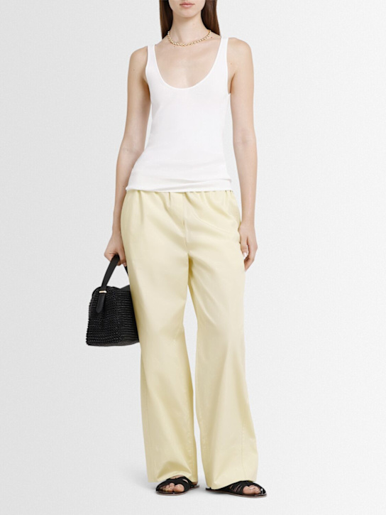 Toteme: Tank top de algodón orgánico - Blanco - women_1 | Luisa Via Roma