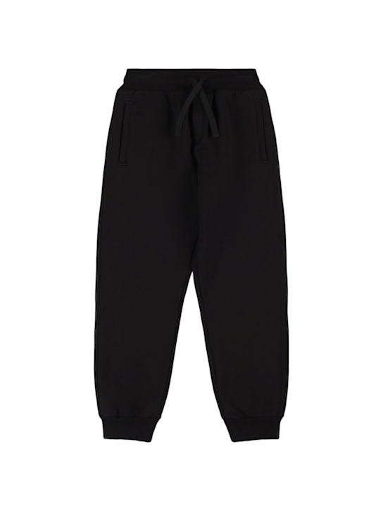 Dolce&Gabbana: Cotton sweatpants - ブラック - kids-boys_0 | Luisa Via Roma