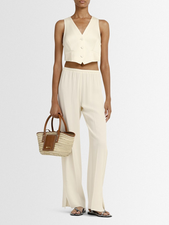 Forte_forte: Matte anvers satin pants - women_1 | Luisa Via Roma