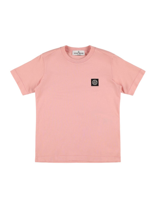 Stone Island Junior: Cotton jersey t-shirt w/logo - kids-boys_0 | Luisa Via Roma
