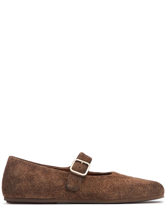 Marsell: Appiedi suede flats - Dark Brown - men_0 | Luisa Via Roma