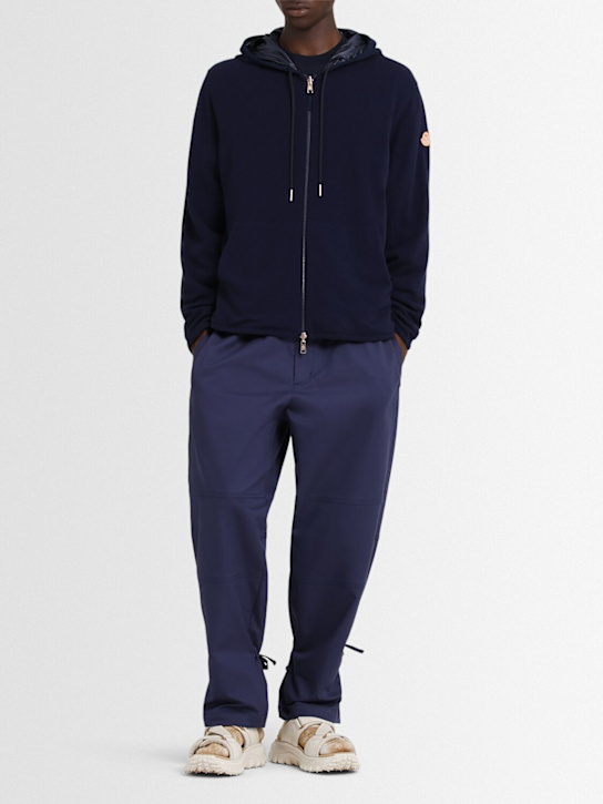 Moncler Genius: Moncler x Gilga Farm knit zip-up hoodie - Navy - men_1 | Luisa Via Roma